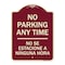 Signmission No Se Estacione a Ninguna Hora Heavy-Gauge Aluminum Architectural Sign, 24" H, BU-1824-23590 A-DES-BU-1824-23590 - alternate 1